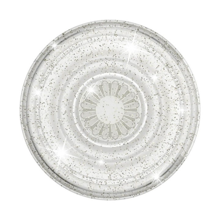 PopSockets PopGrip Clear Glitter Silver i gruppen SMARTPHONES & TABLETS / Øvrigt tilbehør / Popsockets hos TP E-commerce Nordic AB (A00372)