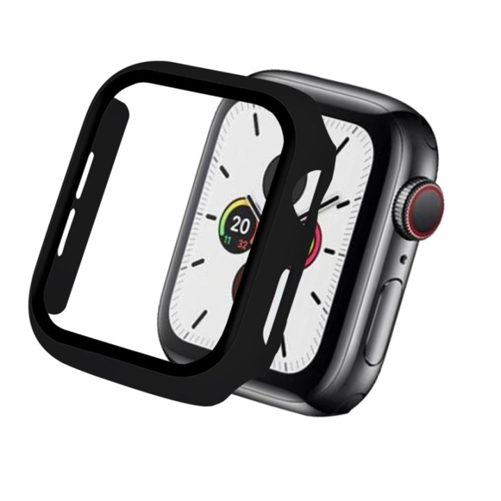 Champion Full cover Case Apple Watch SE/6/5/4 44mm, Svart i gruppen SMARTPHONES & TABLETS / Træning, hjem og fritid / Apple Watch & Tilbehør / Tilbehør hos TP E-commerce Nordic AB (A00624)