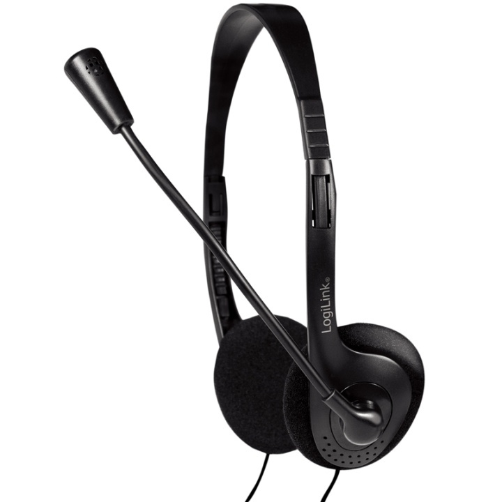 LogiLink PC-headset Stereo med mikrofon i gruppen COMPUTERTILBEHØR / Computer Tilbehør / Headset hos TP E-commerce Nordic AB (A00833)