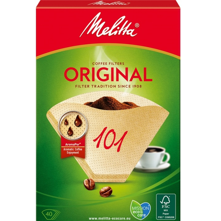 Melitta Kaffefilter 101 40pack (Obs 9s i gruppen HJEM, HUS & HAVE / Husholdningsapparater / Kaffe og espresso / Filtre og tilbehør hos TP E-commerce Nordic AB (A00879)