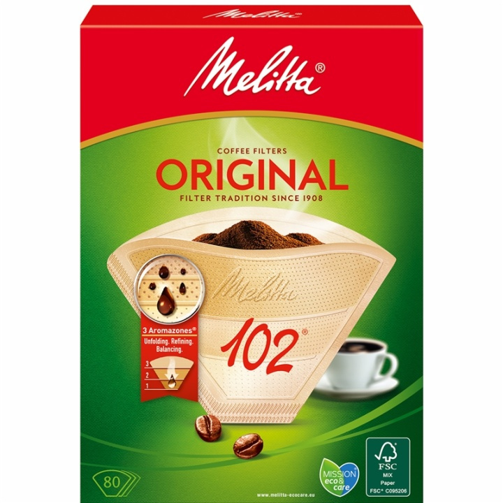 Melitta Kaffefilter 102 80pack (Obs 9s i gruppen HJEM, HUS & HAVE / Husholdningsapparater / Kaffe og espresso / Filtre og tilbehør hos TP E-commerce Nordic AB (A00880)