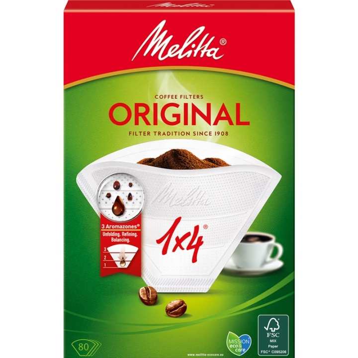 Melitta Kaffefilter 1x4 80pack (Obs 18 i gruppen HJEM, HUS & HAVE / Husholdningsapparater / Kaffe og espresso / Filtre og tilbehør hos TP E-commerce Nordic AB (A00881)
