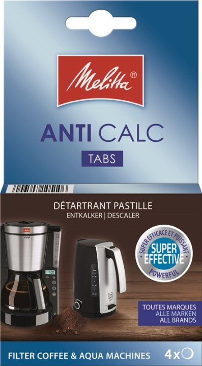 Melitta Avkalkning Tablett 4x125g (OBS i gruppen HJEM, HUS & HAVE / Husholdningsapparater / Kaffe og espresso / Filtre og tilbehør hos TP E-commerce Nordic AB (A00888)