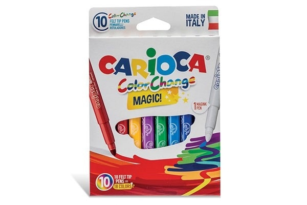 CARIOCA Magisk tusch 10stk assorteret i gruppen SPORT, FRITID & HOBBY / Hobby / Mal & Tegn / Kuglepenne, Farveblyanter & Tuschpenne hos TP E-commerce Nordic AB (A01191)