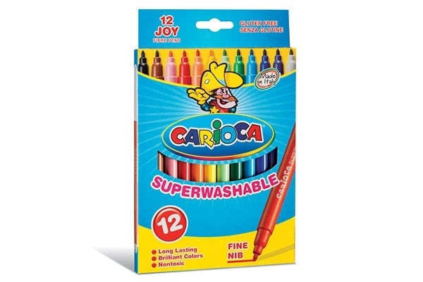 CARIOCA Tusch fine tip 12stk assorteret i gruppen SPORT, FRITID & HOBBY / Hobby / Mal & Tegn / Kuglepenne, Farveblyanter & Tuschpenne hos TP E-commerce Nordic AB (A01193)