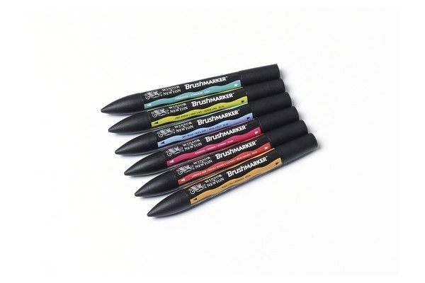 WINSOR Brushmarker 6 Mid Tones i gruppen SPORT, FRITID & HOBBY / Hobby / Mal & Tegn / Kuglepenne, Farveblyanter & Tuschpenne hos TP E-commerce Nordic AB (A01221)