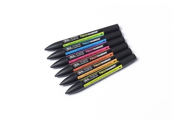 WINSOR Promarker, Neonmarker set 6pcs i gruppen SPORT, FRITID & HOBBY / Hobby / Mal & Tegn / Kuglepenne, Farveblyanter & Tuschpenne hos TP E-commerce Nordic AB (A01226)