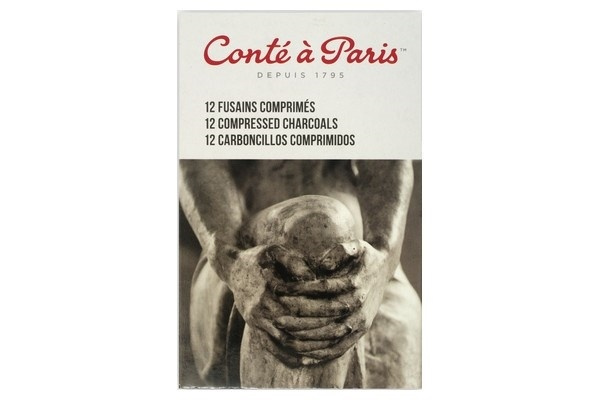 CONTE Ass 12 Compr Charcoal i gruppen SPORT, FRITID & HOBBY / Hobby / Mal & Tegn / Kuglepenne, Farveblyanter & Tuschpenne hos TP E-commerce Nordic AB (A01253)
