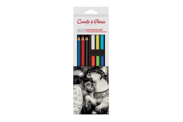 Conte Pastel Studio Set 12 Carres + i gruppen SPORT, FRITID & HOBBY / Hobby / Mal & Tegn / Kuglepenne, Farveblyanter & Tuschpenne hos TP E-commerce Nordic AB (A01296)