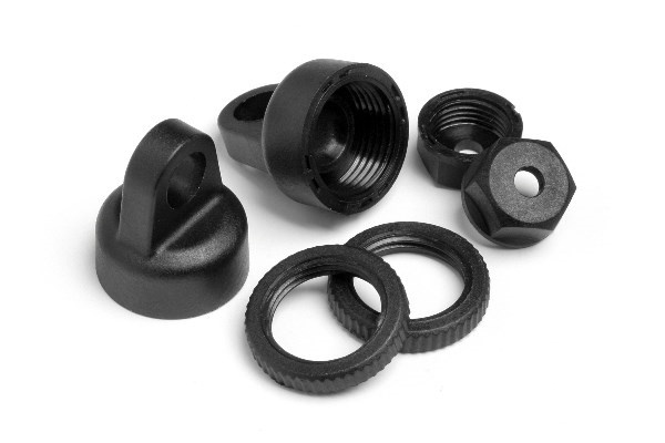 HPI Shock Cap And Preload Collar Set i gruppen LEGETØJ, BØRN & BABY / Radiostyrede / Reservedele & Ekstra Tilbehør / HPI / Reservedele & Tuning / Støddæmpere hos TP E-commerce Nordic AB (A01521)