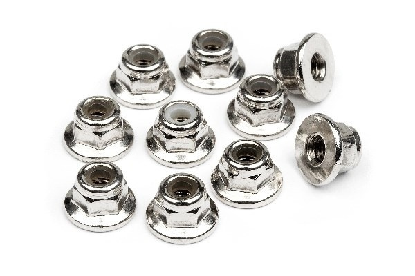 HPI Flanged Lock Nut M3 (10Pcs) i gruppen LEGETØJ, BØRN & BABY / Radiostyrede / Reservedele & Ekstra Tilbehør / HPI / Skruer / Befæstning / Møtrikker hos TP E-commerce Nordic AB (A02093)