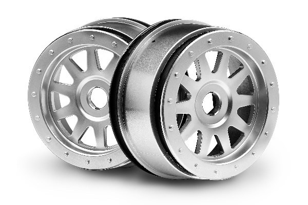 HPI Tr-10 Glue-Lock Wheel Matte Chrome (120X60Mm/2Pcs) i gruppen LEGETØJ, BØRN & BABY / Radiostyrede / Reservedele & Ekstra Tilbehør / HPI / Fælge / Offroad hos TP E-commerce Nordic AB (A02409)