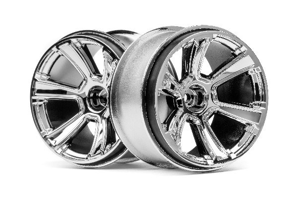 HPI 6-Shot Mt Wheel (Chrome/2Pcs) i gruppen LEGETØJ, BØRN & BABY / Radiostyrede / Reservedele & Ekstra Tilbehør / HPI / Fælge / Offroad hos TP E-commerce Nordic AB (A02666)