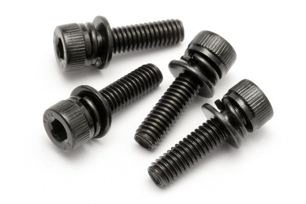 HPI Cap Head Screw M4X15Mm With Washer (4Pcs) i gruppen LEGETØJ, BØRN & BABY / Radiostyrede / Reservedele & Ekstra Tilbehør / HPI / Motorer / Reservedele til bensinmotorer hos TP E-commerce Nordic AB (A02985)