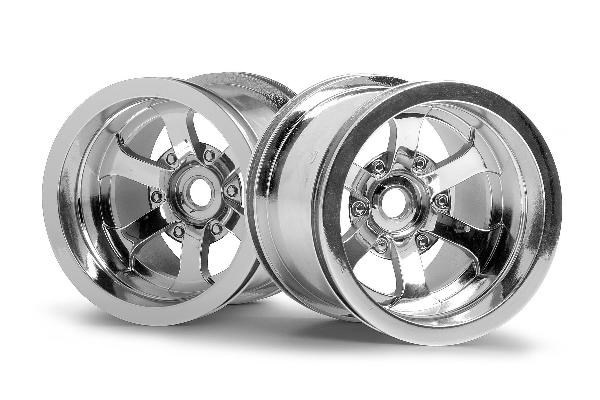 HPI Scorch 6-Spoke Wheel Shiny Chrome (55X50Mm/2Pcs) i gruppen LEGETØJ, BØRN & BABY / Radiostyrede / Reservedele & Ekstra Tilbehør / HPI / Fælge / Offroad hos TP E-commerce Nordic AB (A03040)