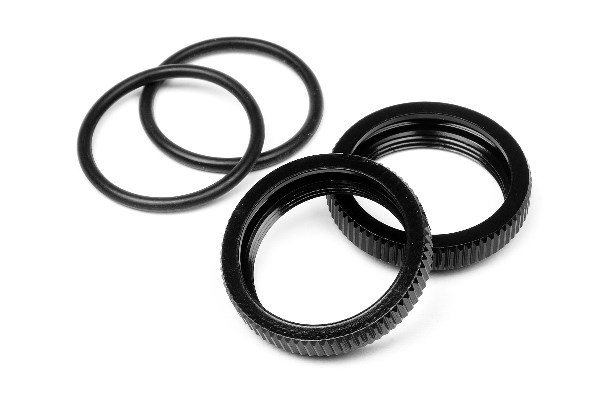 HPI Big Bore Shock Spring Adjust Nut (Black/2Pcs) i gruppen LEGETØJ, BØRN & BABY / Radiostyrede / Reservedele & Ekstra Tilbehør / HPI / Reservedele & Tuning / Støddæmpere hos TP E-commerce Nordic AB (A03350)