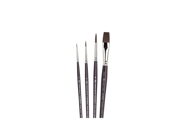 WINSOR Galeria Brush Short Handle 4Pk i gruppen SPORT, FRITID & HOBBY / Hobby / Mal & Tegn / Børster hos TP E-commerce Nordic AB (A04759)