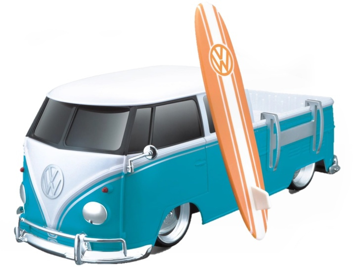 MAISTO R/C VW Pick-Up w/surf board R/C 1:16 27/74 MHz i gruppen LEGETØJ, BØRN & BABY / Radiostyrede / Radiostyrede biler hos TP E-commerce Nordic AB (A05121)