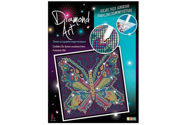 Diamond Art 20x20cm Butterfly i gruppen SPORT, FRITID & HOBBY / Hobby / Mal & Tegn / Diamond maling hos TP E-commerce Nordic AB (A05144)
