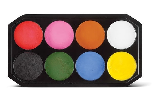 SNAZAROO Sminkefarve palette 8x18ml ass. farver i gruppen LEGETØJ, BØRN & BABY / Legetøj / Udklædning hos TP E-commerce Nordic AB (A05310)