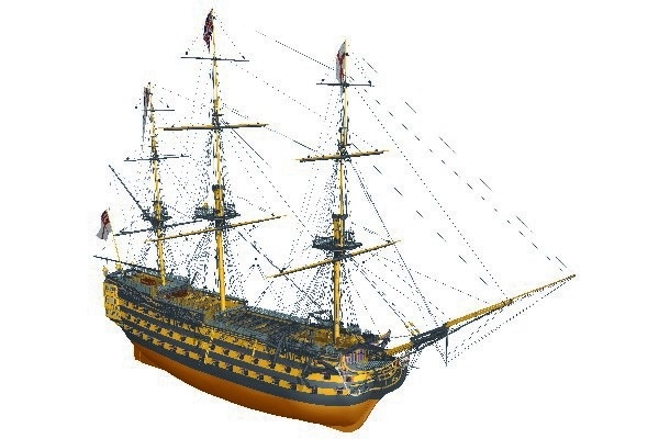 Billing Boats 1:75 HMS Victory -Wooden hull i gruppen SPORT, FRITID & HOBBY / Hobby / Træmodeller / Skib hos TP E-commerce Nordic AB (A05452)