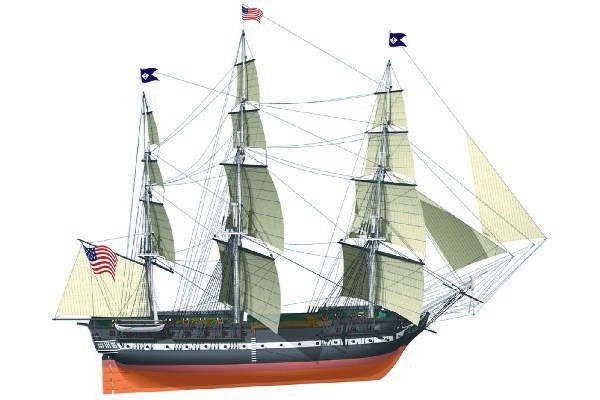 Billing Boats 1:100 USS Constitution -Wooden hull i gruppen SPORT, FRITID & HOBBY / Hobby / Træmodeller / Skib hos TP E-commerce Nordic AB (A05454)