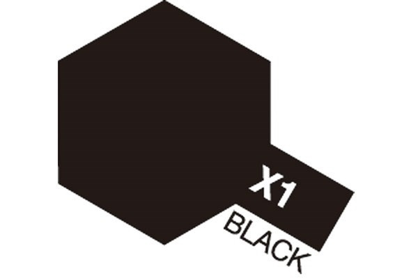 TAMIYA Acrylic Mini X-1 Black (Gloss) i gruppen SPORT, FRITID & HOBBY / Hobby / Hobbyfarver / Tamiya / Vandbaseret hos TP E-commerce Nordic AB (A05777)