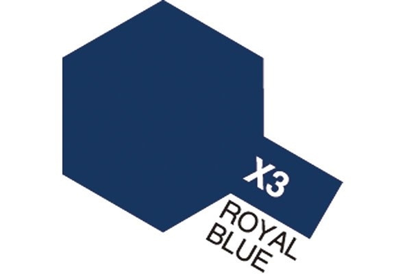 TAMIYA Acrylic Mini X-3 Royal Blue (Gloss) i gruppen SPORT, FRITID & HOBBY / Hobby / Hobbyfarver / Tamiya / Vandbaseret hos TP E-commerce Nordic AB (A05779)