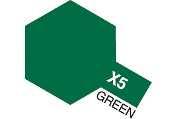 TAMIYA Acrylic Mini X-5 Green (Gloss) i gruppen SPORT, FRITID & HOBBY / Hobby / Hobbyfarver / Tamiya / Vandbaseret hos TP E-commerce Nordic AB (A05781)
