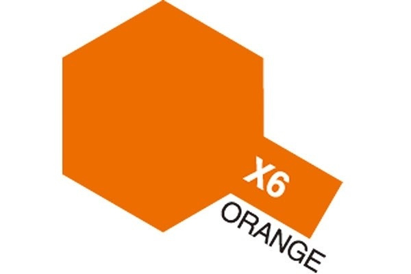 TAMIYA Acrylic Mini X-6 Orange (Gloss) i gruppen SPORT, FRITID & HOBBY / Hobby / Hobbyfarver / Tamiya / Vandbaseret hos TP E-commerce Nordic AB (A05782)