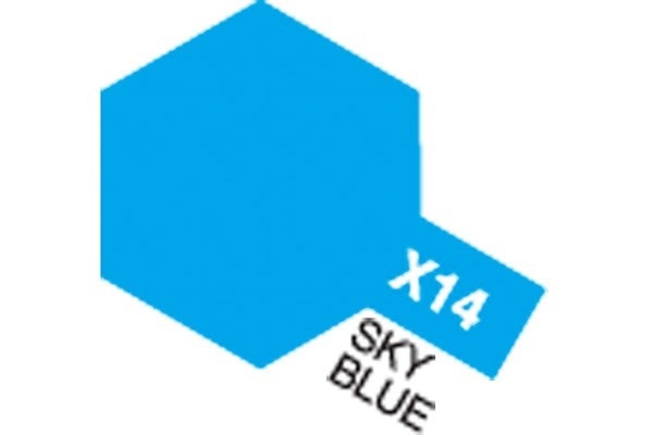 TAMIYA Acrylic Mini X-14 Sky Blue (Gloss) i gruppen SPORT, FRITID & HOBBY / Hobby / Hobbyfarver / Tamiya / Vandbaseret hos TP E-commerce Nordic AB (A05790)