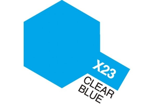 TAMIYA Acrylic Mini X-23 Clear Blue (Gloss) i gruppen SPORT, FRITID & HOBBY / Hobby / Hobbyfarver / Tamiya / Vandbaseret hos TP E-commerce Nordic AB (A05799)
