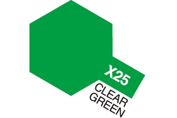 TAMIYA Acrylic Mini X-25 Clear Green (Gloss) i gruppen SPORT, FRITID & HOBBY / Hobby / Hobbyfarver / Tamiya / Vandbaseret hos TP E-commerce Nordic AB (A05801)