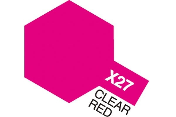 TAMIYA Acrylic Mini X-27 Clear Red (Gloss) i gruppen SPORT, FRITID & HOBBY / Hobby / Hobbyfarver / Tamiya / Vandbaseret hos TP E-commerce Nordic AB (A05803)