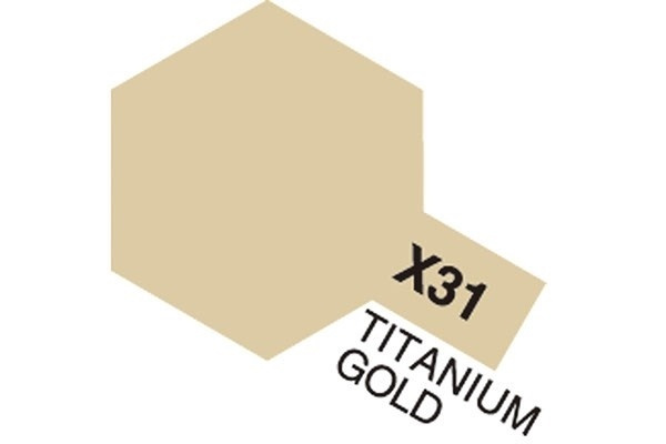 TAMIYA Acrylic Mini X-31 Titanium Gold (Gloss) i gruppen SPORT, FRITID & HOBBY / Hobby / Hobbyfarver / Tamiya / Vandbaseret hos TP E-commerce Nordic AB (A05805)