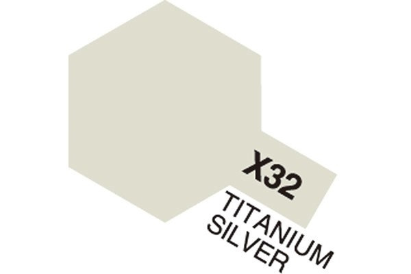 TAMIYA Acrylic Mini X-32 Titanium Silver (Gloss) i gruppen SPORT, FRITID & HOBBY / Hobby / Hobbyfarver / Tamiya / Vandbaseret hos TP E-commerce Nordic AB (A05806)
