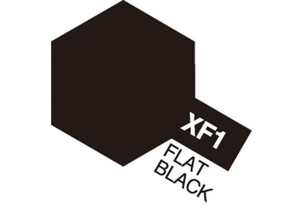 TAMIYA Acrylic Mini XF-1 Flat Black (Flat) i gruppen SPORT, FRITID & HOBBY / Hobby / Hobbyfarver / Tamiya / Vandbaseret hos TP E-commerce Nordic AB (A05810)