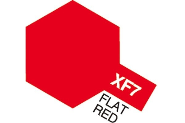 TAMIYA Acrylic Mini XF-7 Flat Red (Flat) i gruppen SPORT, FRITID & HOBBY / Hobby / Hobbyfarver / Tamiya / Vandbaseret hos TP E-commerce Nordic AB (A05816)