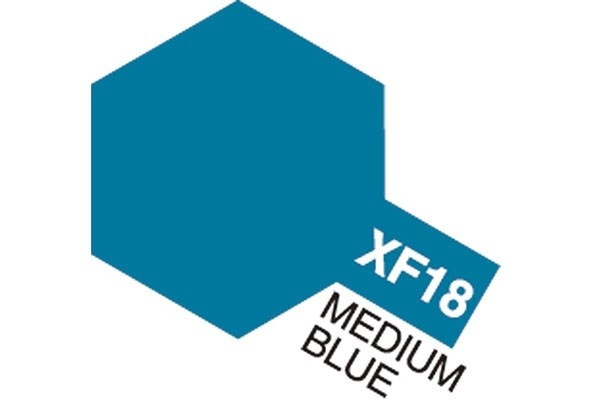 TAMIYA Acrylic Mini XF-18 Medium Blue (Flat) i gruppen SPORT, FRITID & HOBBY / Hobby / Hobbyfarver / Tamiya / Vandbaseret hos TP E-commerce Nordic AB (A05827)