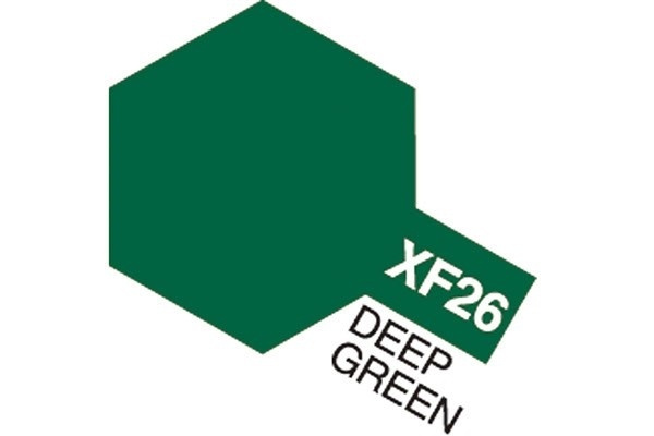 TAMIYA Acrylic Mini XF-26 Deep Green (Flat) i gruppen SPORT, FRITID & HOBBY / Hobby / Hobbyfarver / Tamiya / Vandbaseret hos TP E-commerce Nordic AB (A05835)