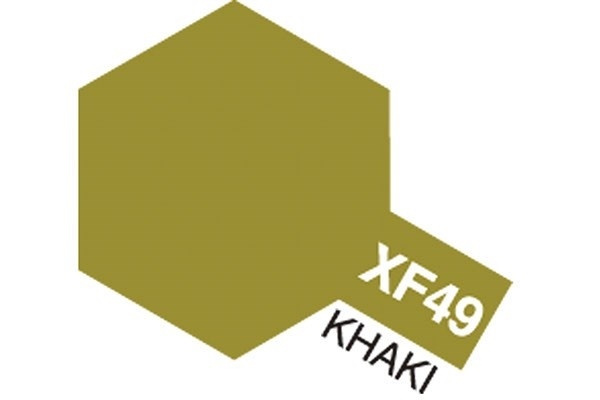 TAMIYA Acrylic Mini XF-49 Khaki (Flat) i gruppen SPORT, FRITID & HOBBY / Hobby / Hobbyfarver / Tamiya / Vandbaseret hos TP E-commerce Nordic AB (A05838)