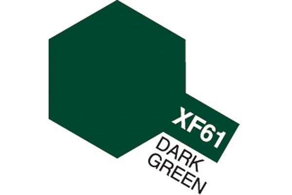 TAMIYA Acrylic Mini XF-61 Dark Green (Flat) i gruppen SPORT, FRITID & HOBBY / Hobby / Hobbyfarver / Tamiya / Vandbaseret hos TP E-commerce Nordic AB (A05850)