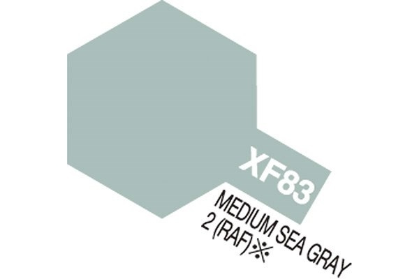 TAMIYA Acrylic Mini XF-83 Med. Sea Gray 2 RAF (Semi Gloss i gruppen SPORT, FRITID & HOBBY / Hobby / Hobbyfarver / Tamiya / Vandbaseret hos TP E-commerce Nordic AB (A05872)