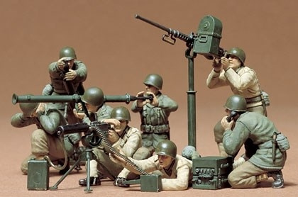 Tamiya 1/35 US KANON/MORTERGRUPPE i gruppen SPORT, FRITID & HOBBY / Hobby / Plastik modeller / Figurer hos TP E-commerce Nordic AB (A06267)