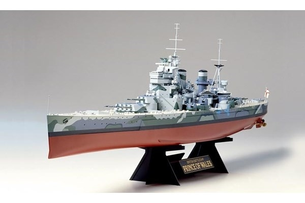 TAMIYA 1/350 British Battleship Prince of Wales i gruppen SPORT, FRITID & HOBBY / Hobby / Plastik modeller / Skib hos TP E-commerce Nordic AB (A06366)