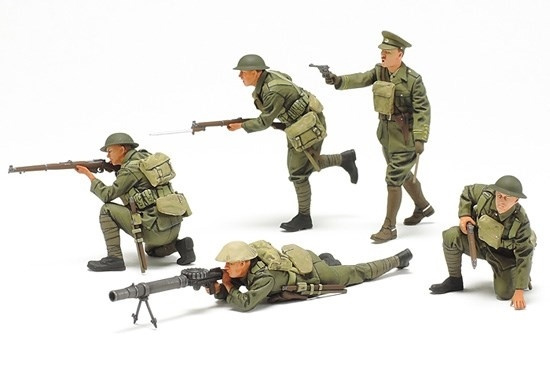 Tamiya 1/35 WWI British Infantry Set i gruppen SPORT, FRITID & HOBBY / Hobby / Plastik modeller / Figurer hos TP E-commerce Nordic AB (A06535)