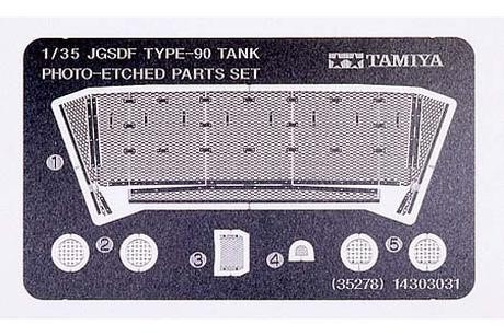 Tamiya 1/35 JGSDF Type 90 Tank PE Parts Set i gruppen SPORT, FRITID & HOBBY / Hobby / Plastik modeller / Militære køretøjer (land) hos TP E-commerce Nordic AB (A06636)