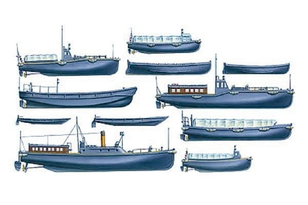 TAMIYA 1/350 WWII Japanese Navy Utility Boat Set i gruppen SPORT, FRITID & HOBBY / Hobby / Plastik modeller / Skib hos TP E-commerce Nordic AB (A06697)