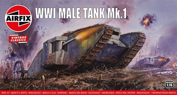 Airfix WWI \'Male\' Tank i gruppen SPORT, FRITID & HOBBY / Hobby / Plastik modeller / Militære køretøjer (land) hos TP E-commerce Nordic AB (A06805)