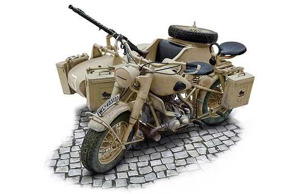 Italeri 1:9 BMW R75 German Milit. Motor. w/Sidecar i gruppen SPORT, FRITID & HOBBY / Hobby / Plastik modeller / Motorcykler hos TP E-commerce Nordic AB (A07146)